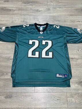 Vintage Reebok NFL Philadelphia Eagles Samuel 22 Football Jersey‎ Teal Green 2XL